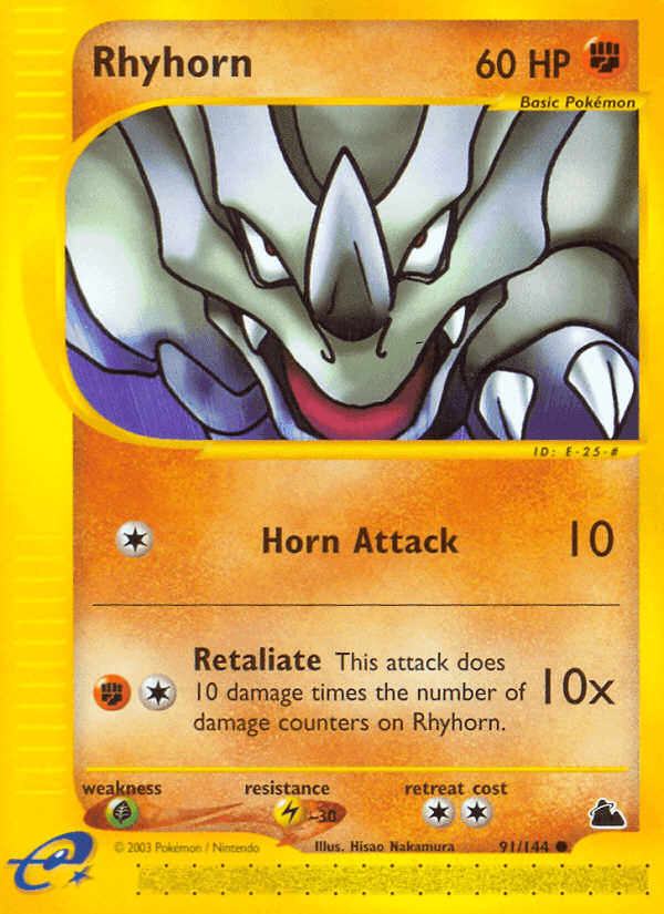 Rhyhorn, carte 91 de Skyridge