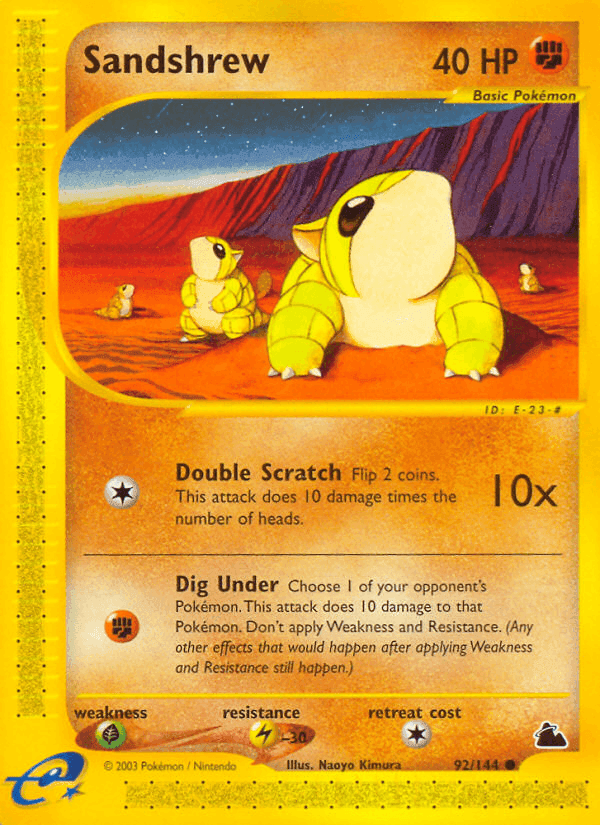 Sandshrew, card 92 from Skyridge