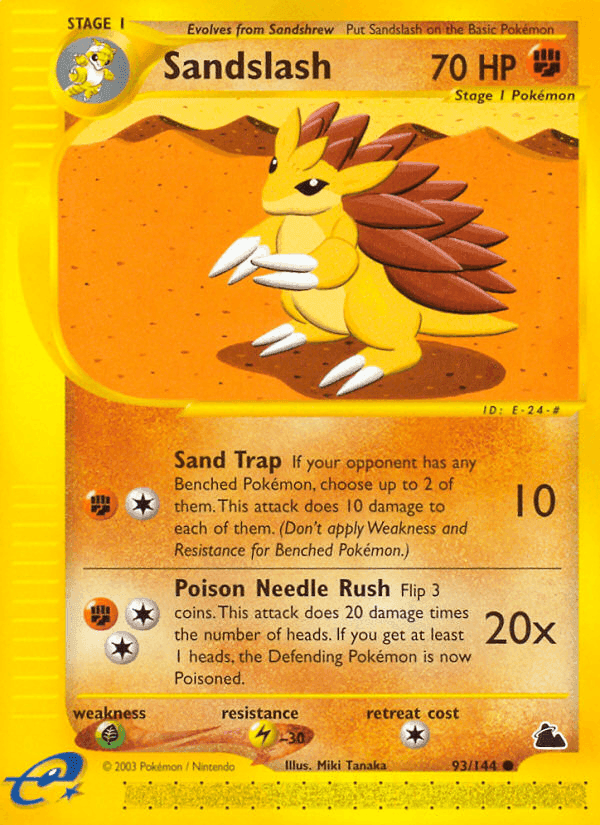 Sandslash, carta 93 de Skyridge