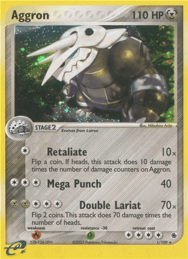 Aggron, carta 1 di EX Rubino & Zaffiro