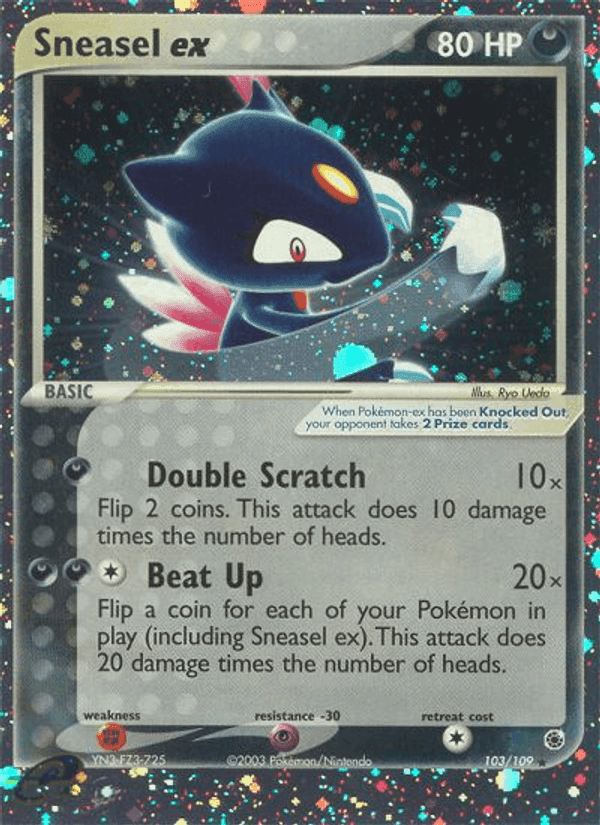 Sneasel ex, card 103 from Ruby & Sapphire
