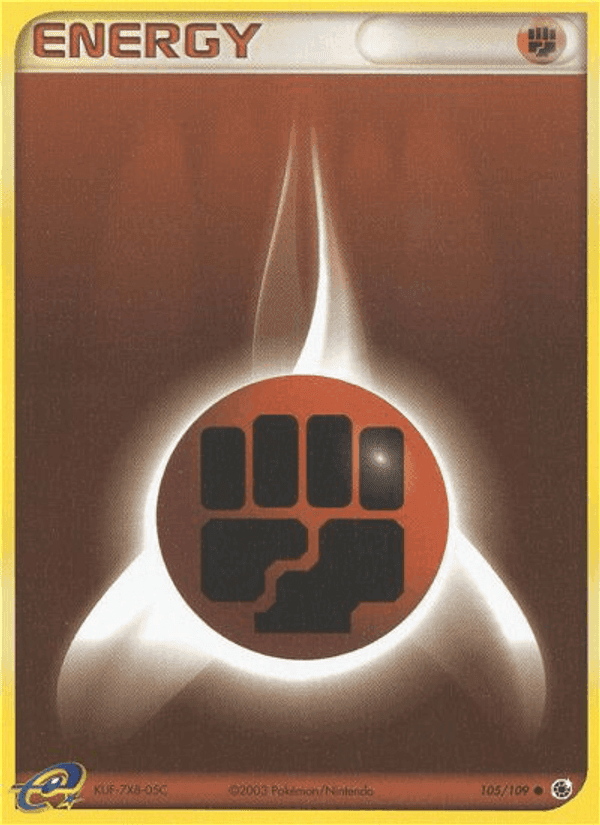 Fighting Energy, card 105 from Ruby & Sapphire