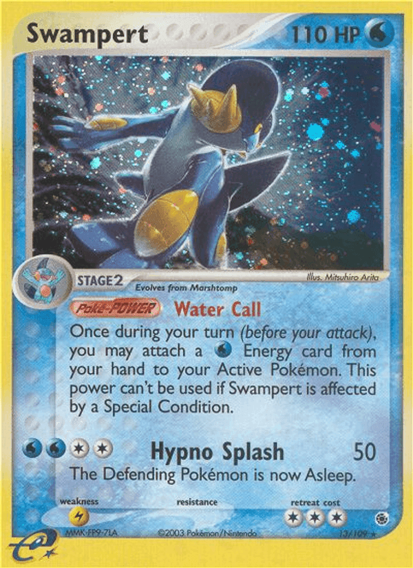 Swampert, carta 13 di EX Rubino & Zaffiro