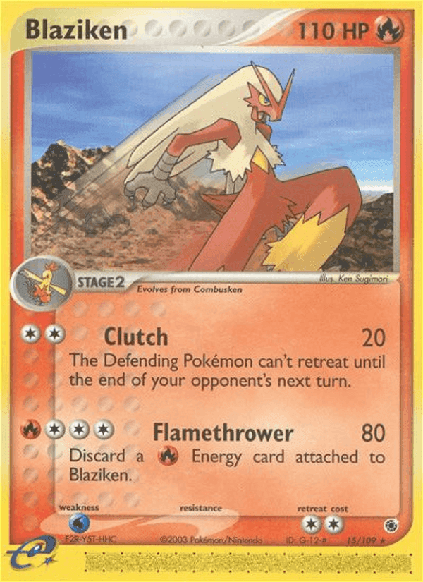 Blaziken, carta 15 di EX Rubino & Zaffiro