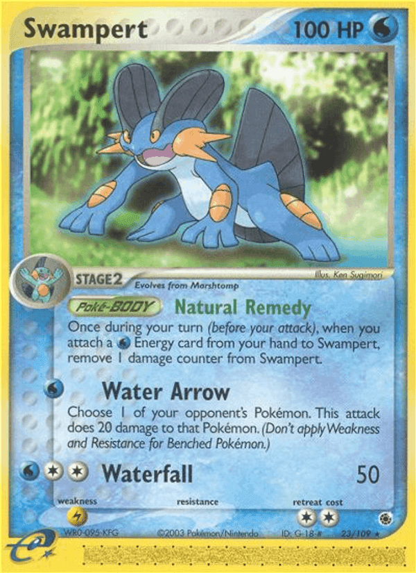 Swampert, carta 23 di EX Rubino & Zaffiro