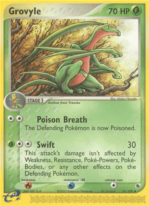 Grovyle, carta 31 di EX Rubino & Zaffiro