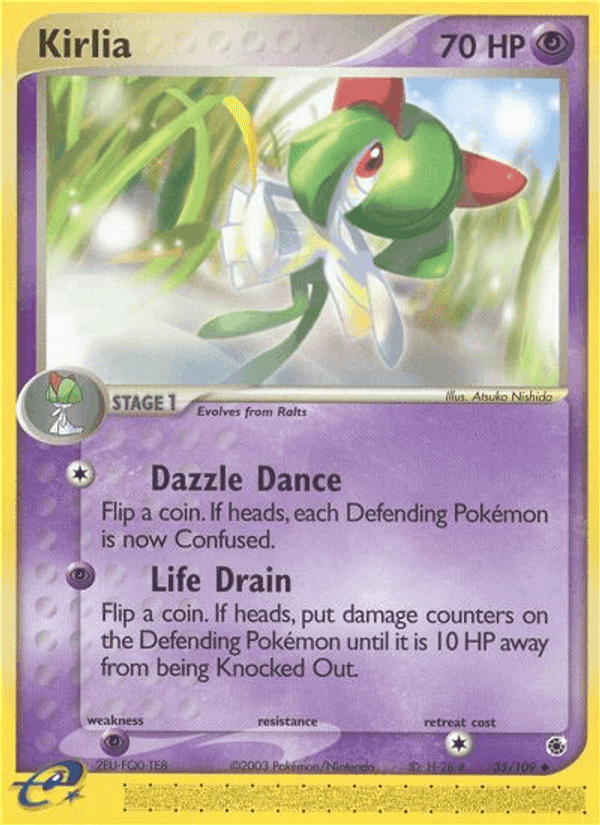 Kirlia, carta 35 de Rubí & Zafiro