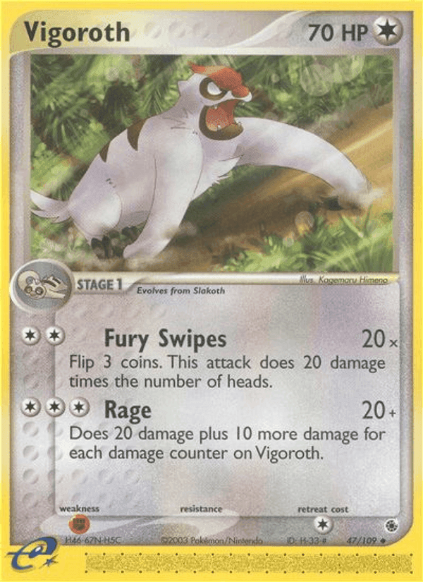 Vigoroth, carta 47 di EX Rubino & Zaffiro