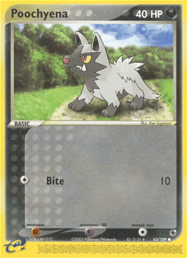Poochyena, card 63 from Ruby & Sapphire