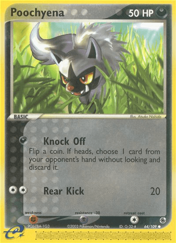 Poochyena, card 64 from Ruby & Sapphire
