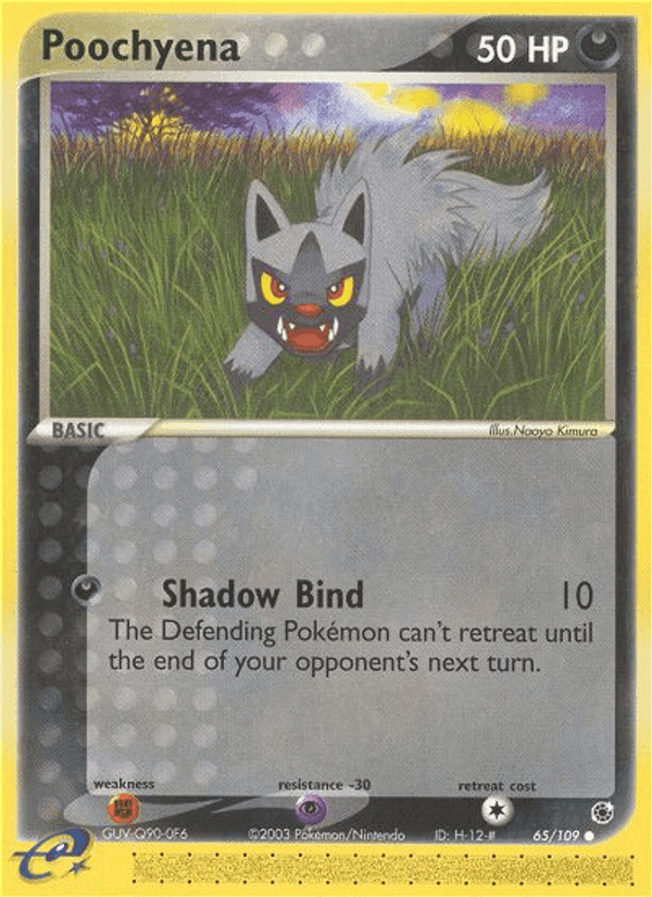 Poochyena, card 65 from Ruby & Sapphire