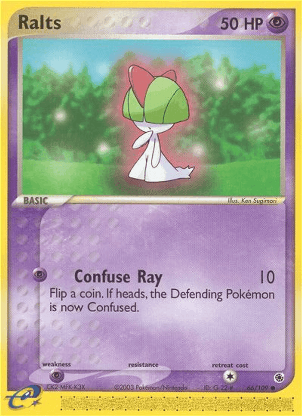 Ralts, card 66 from Ruby & Sapphire