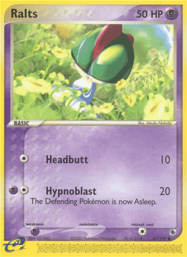 Ralts, card 67 from Ruby & Sapphire