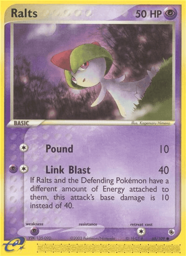 Ralts, card 68 from Ruby & Sapphire