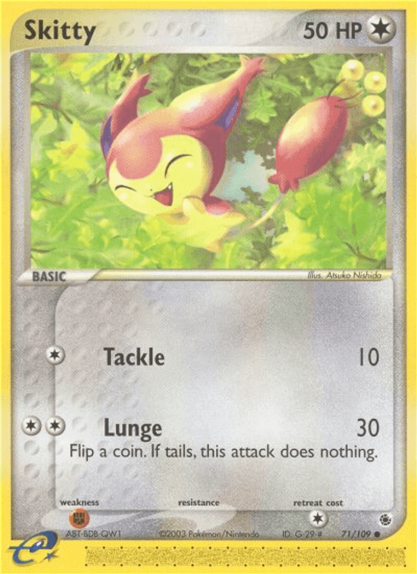 Skitty, card 71 from Ruby & Sapphire