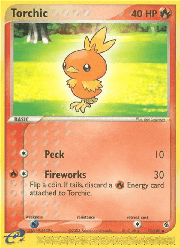 Torchic, card 73 from Ruby & Sapphire