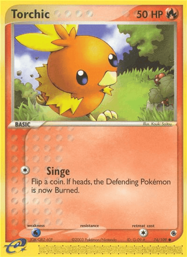 Torchic, card 74 from Ruby & Sapphire
