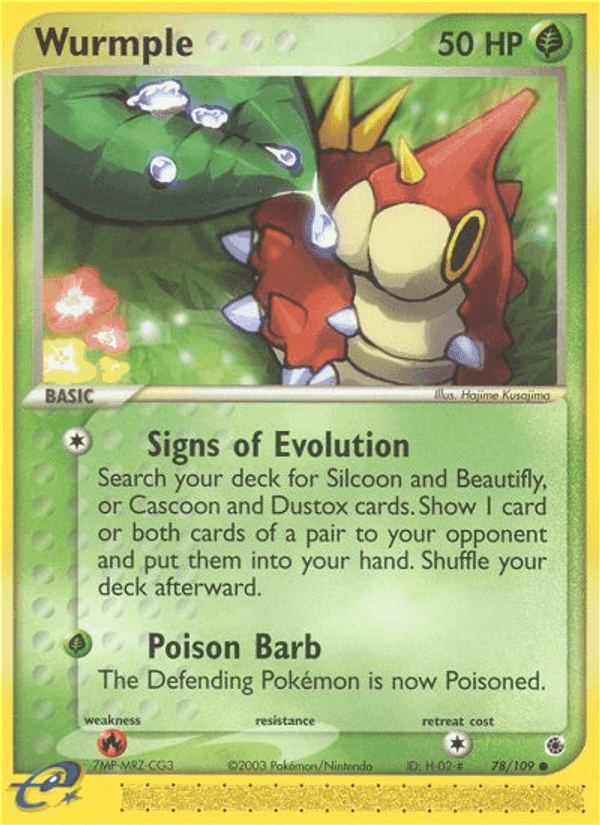 Wurmple, card 78 from Ruby & Sapphire