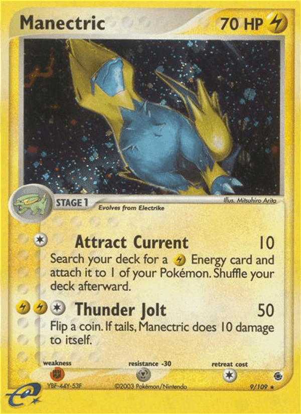 Manectric, carta 9 di EX Rubino & Zaffiro