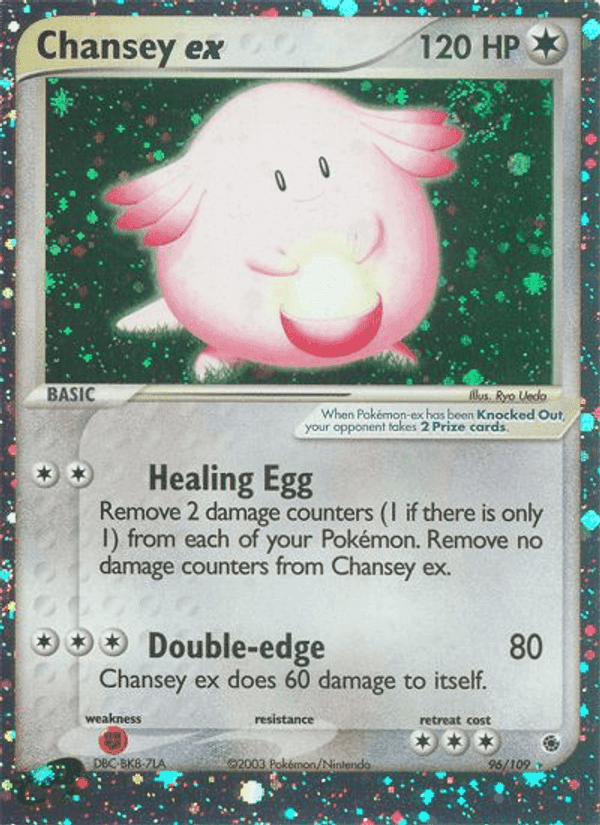 Chansey ex, card 96 from Ruby & Sapphire