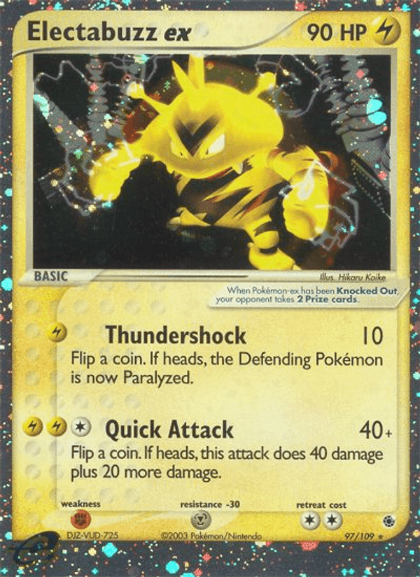Electabuzz ex, carta 97 di EX Rubino & Zaffiro