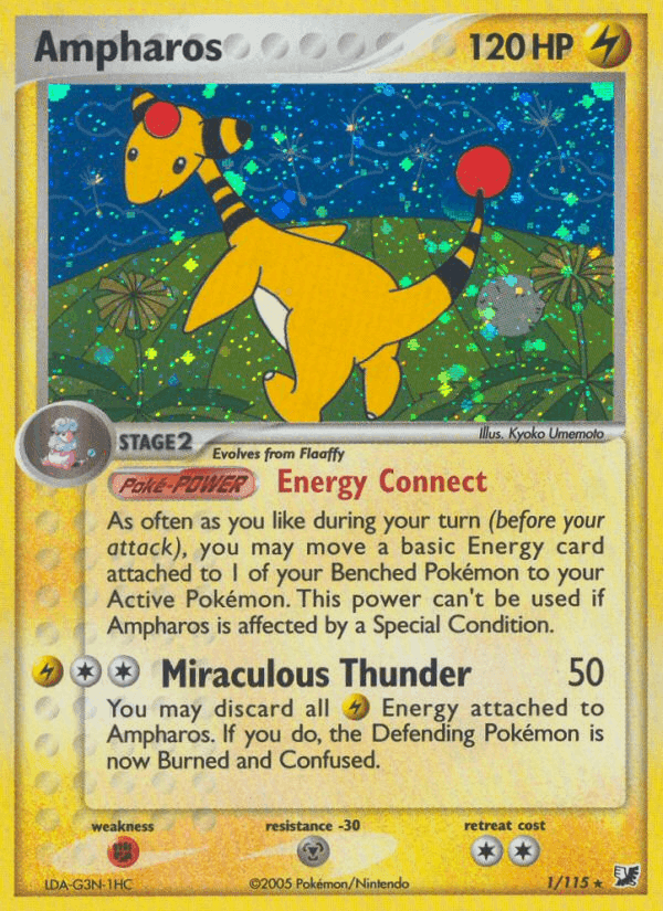 Ampharos, carta 1 de EX Fuerzas Ocultas