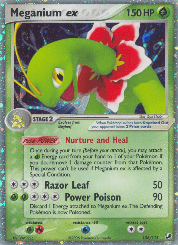 Meganium ex, card 106 from Unseen Forces