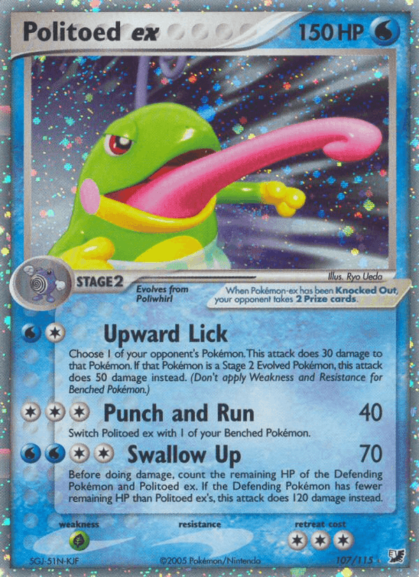 Politoed ex, card 107 from Unseen Forces