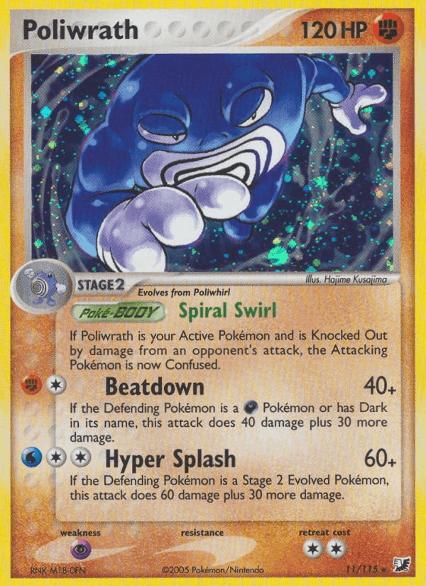 Poliwrath, carta 11 de EX Fuerzas Ocultas