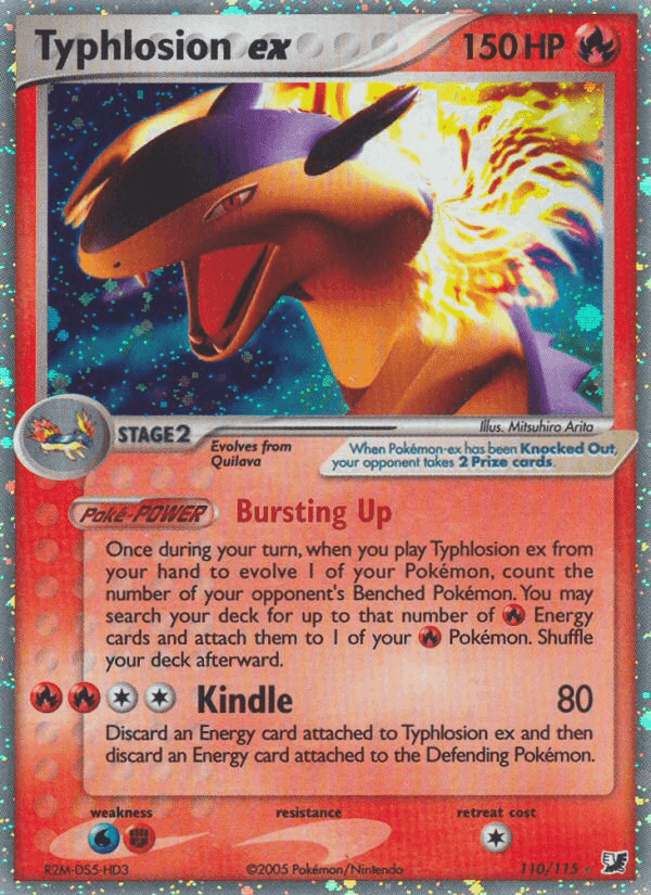 Typhlosion ex, card 110 from Unseen Forces