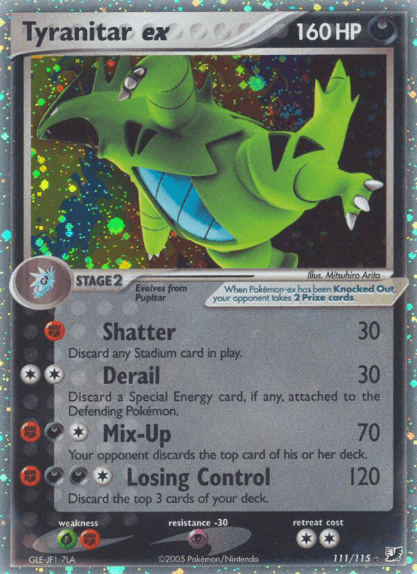 Tyranitar ex, carta 111 di EX Forze Segrete
