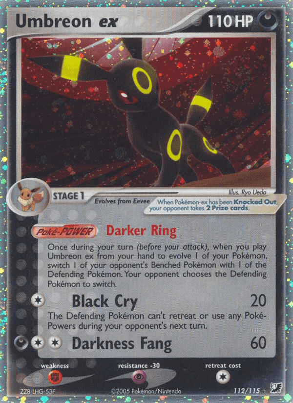 Umbreon ex, card 112 from Unseen Forces