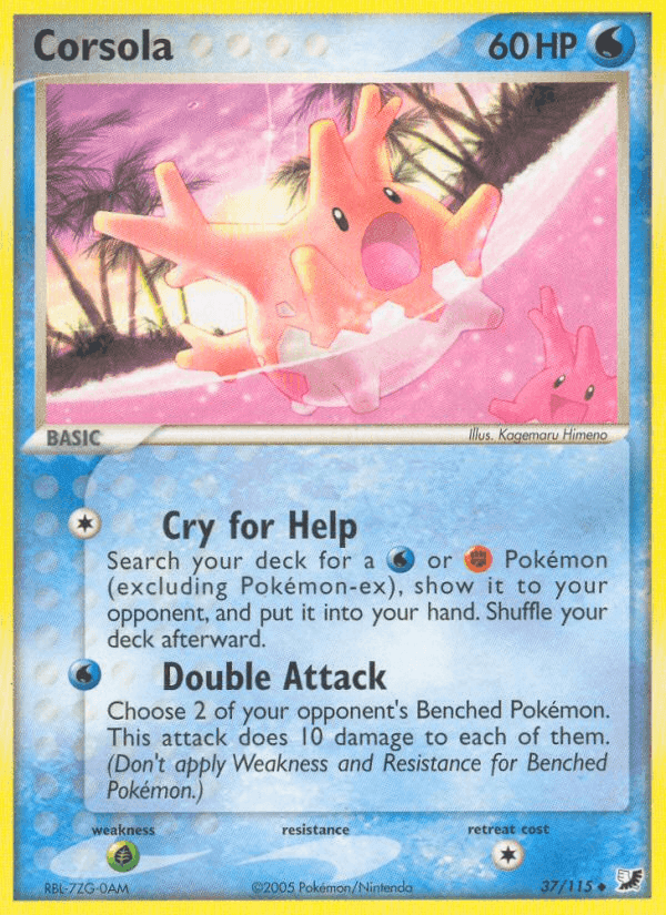 Corsola, carta 37 di EX Forze Segrete