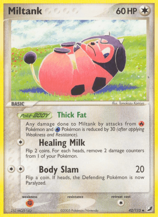 Miltank, carta 42 de EX Fuerzas Ocultas