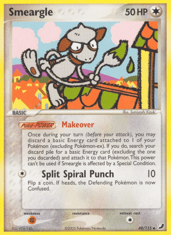 Smeargle, carta 48 di EX Forze Segrete