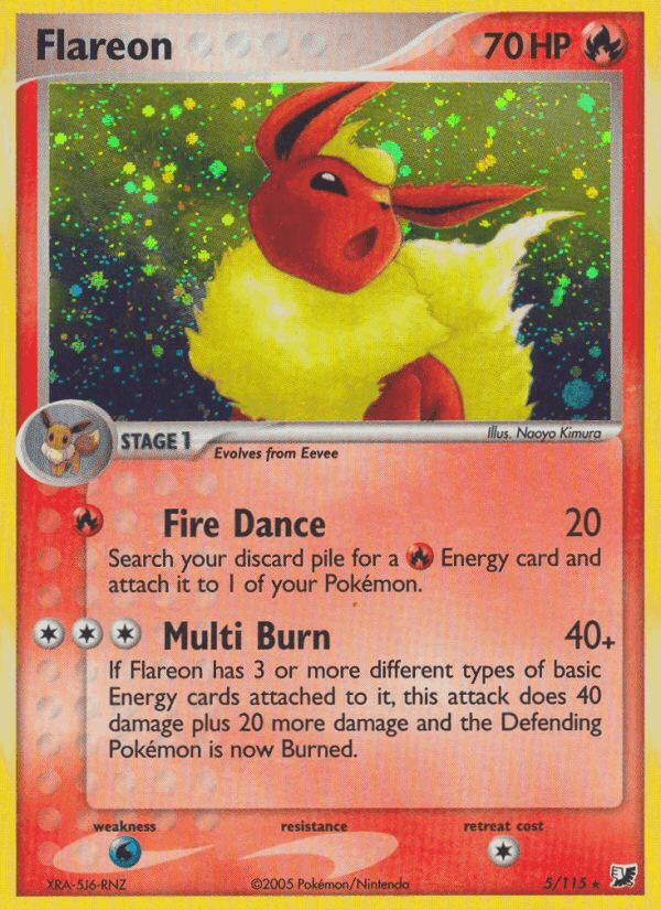 Flareon, carta 5 di EX Forze Segrete