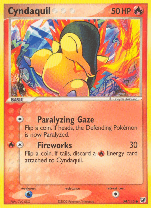 Cyndaquil, carta 54 de EX Fuerzas Ocultas