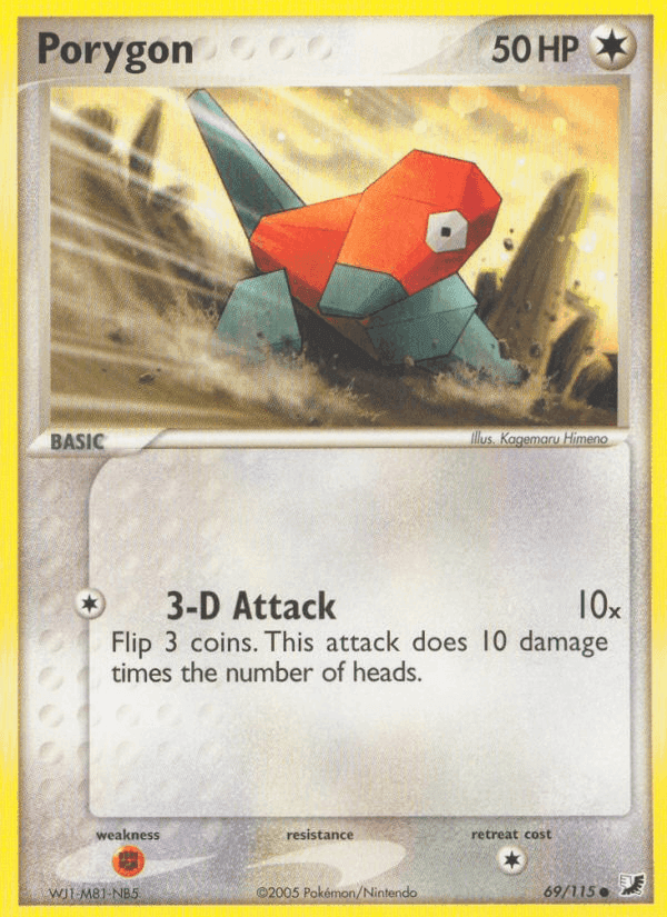 Porygon, card 69 from Unseen Forces