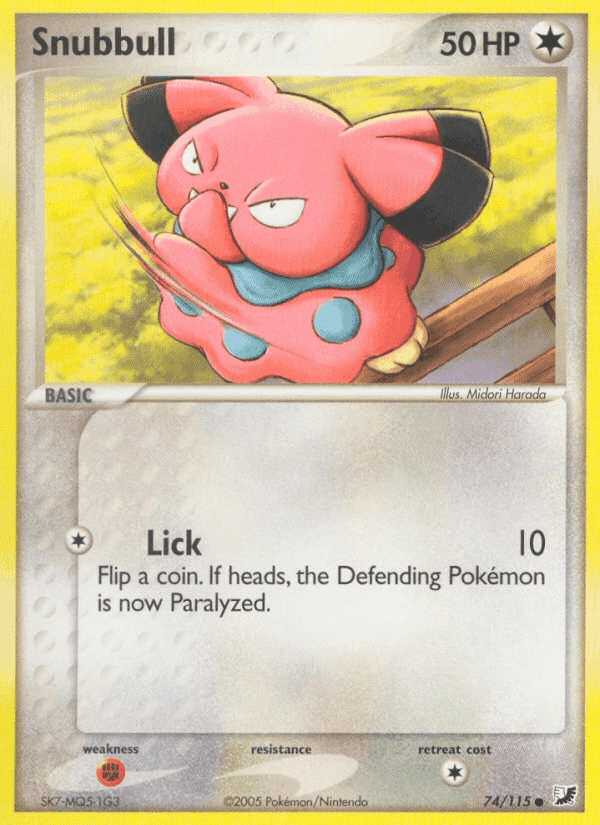 Snubbull, card 74 from Unseen Forces