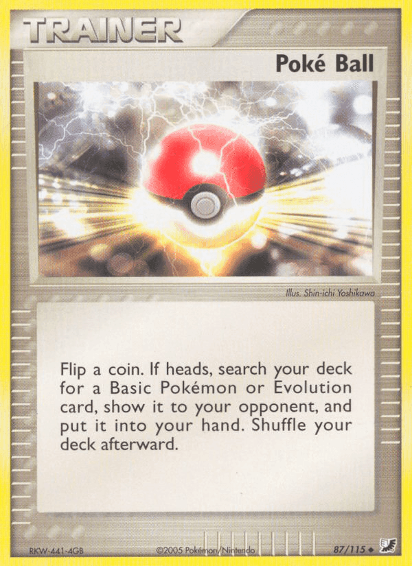 Poké Ball, card 87 from Unseen Forces