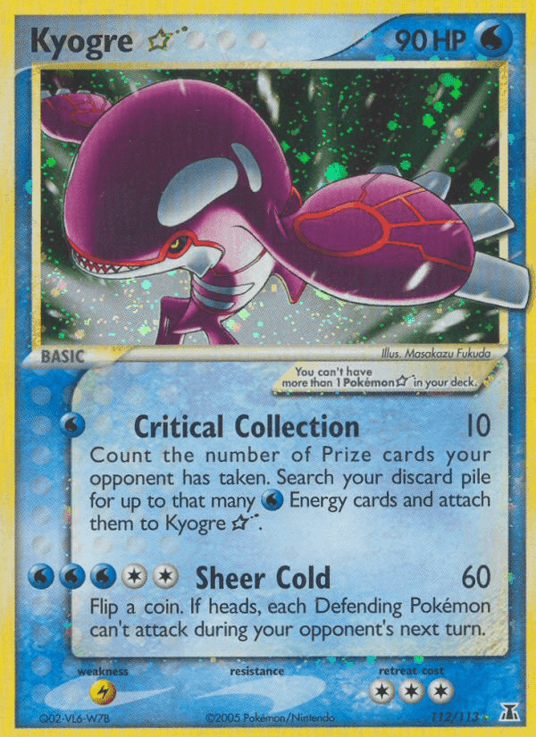 Kyogre Star, carta 112 de Delta Species