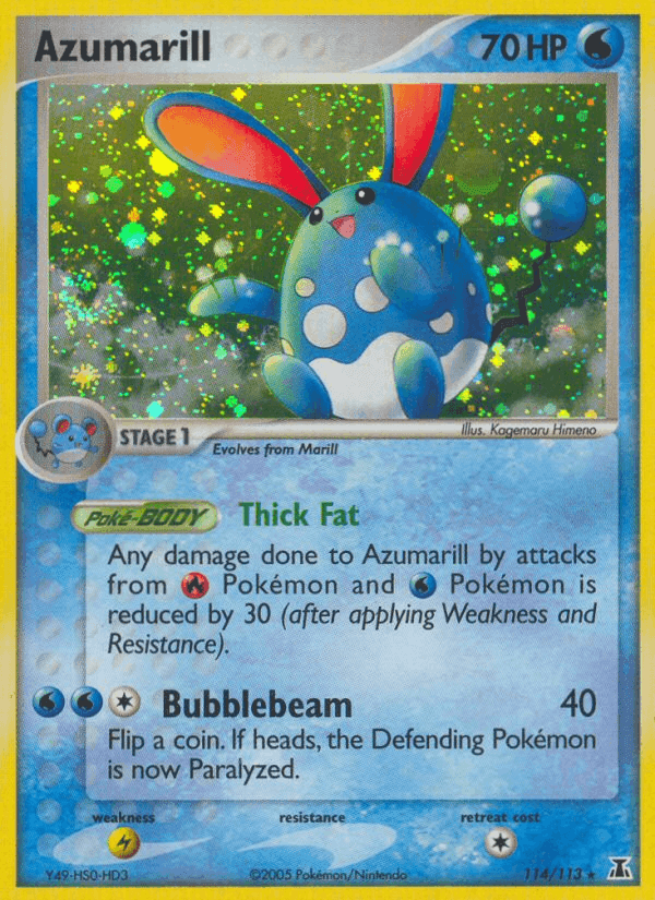 Azumarill, card 114 from Delta Species