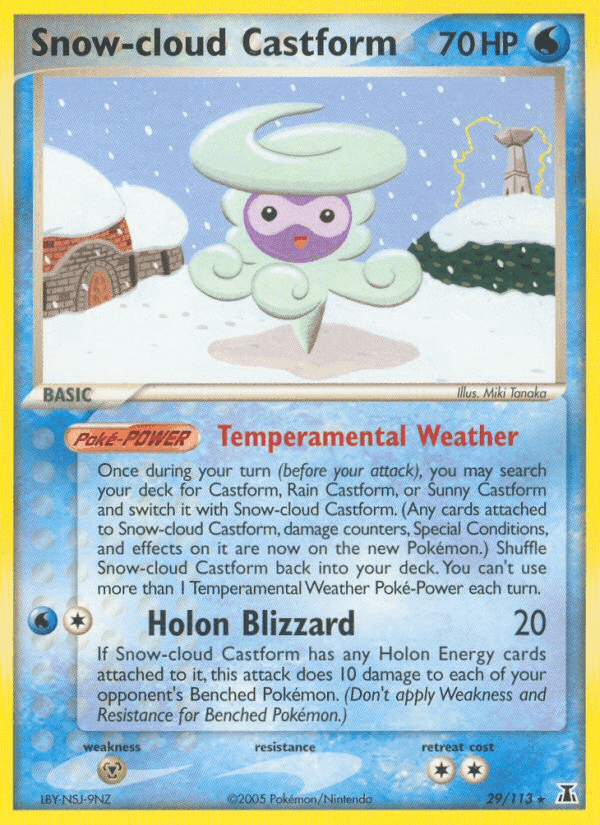 Snow-cloud Castform, carta 29 di EX Specie Delta