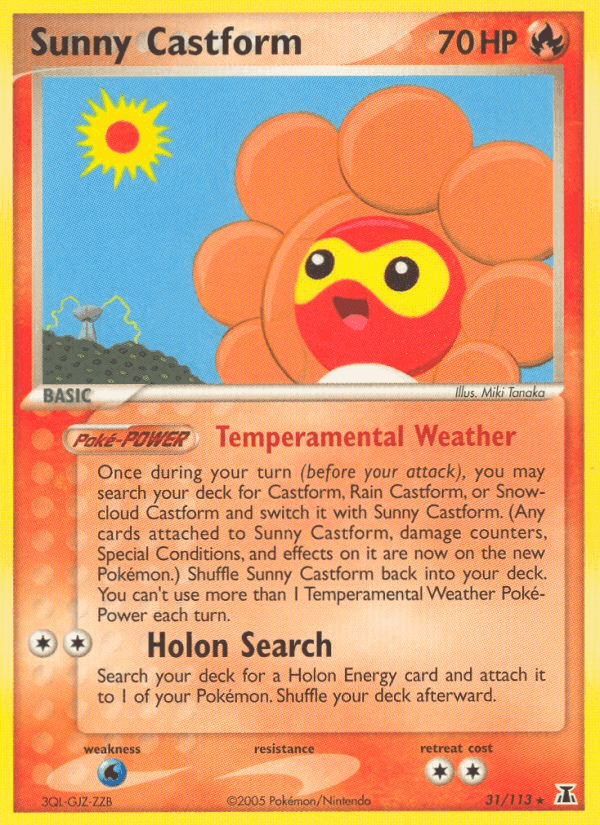 Sunny Castform, carta 31 di EX Specie Delta