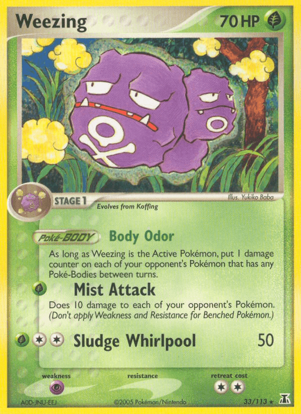 Weezing, carta 33 de Delta Species