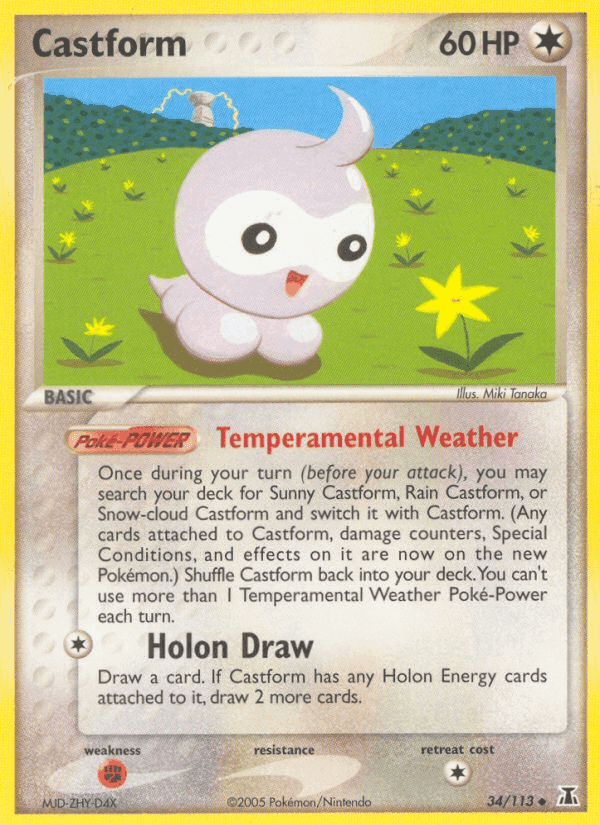 Castform, carta 34 di EX Specie Delta