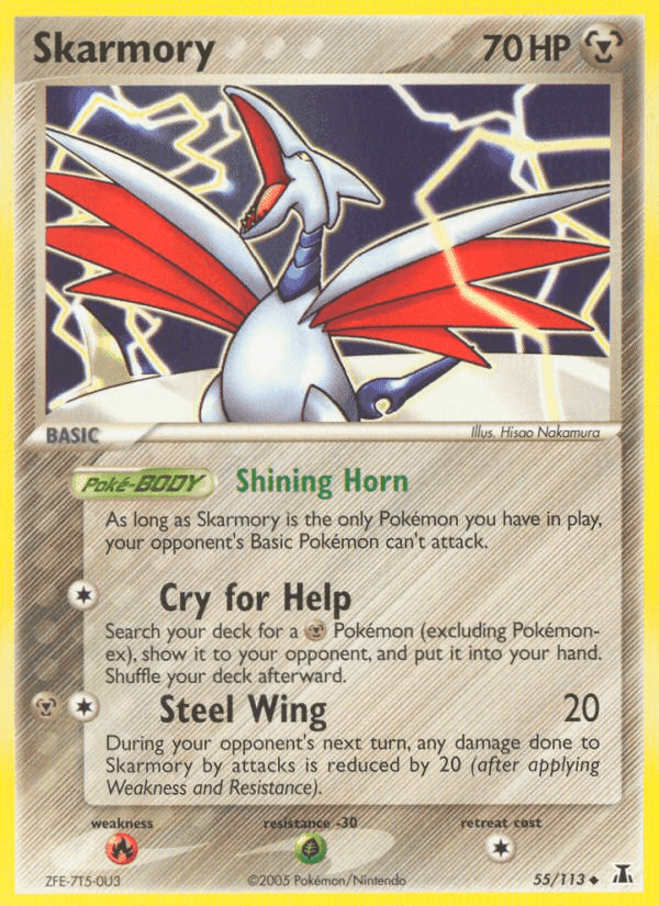 Skarmory, carta 55 di EX Specie Delta
