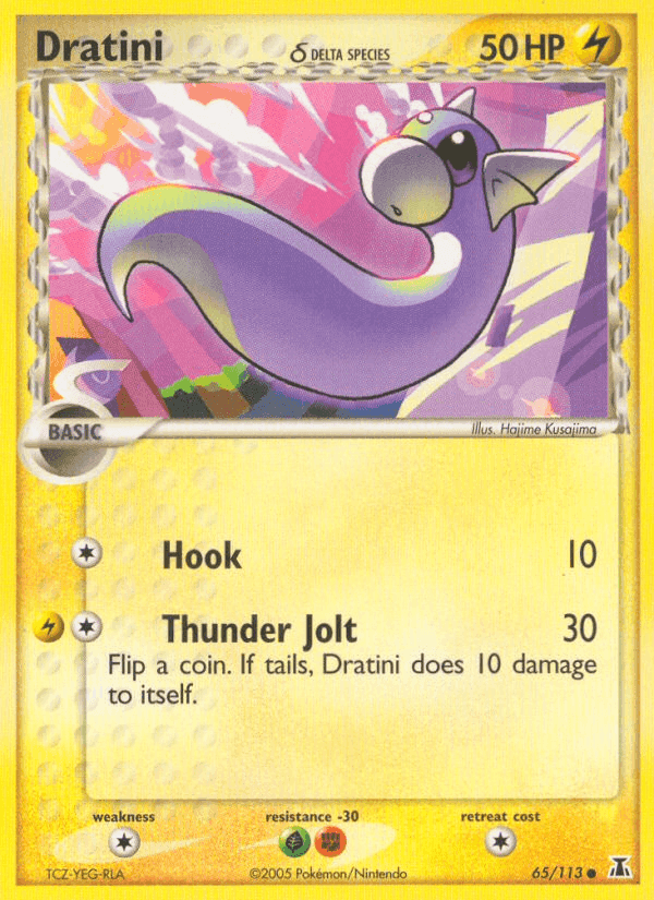 Dratini δ, card 65 from Delta Species