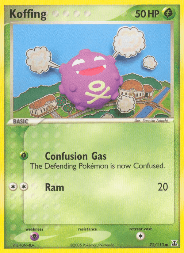 Koffing, carta 72 de Delta Species