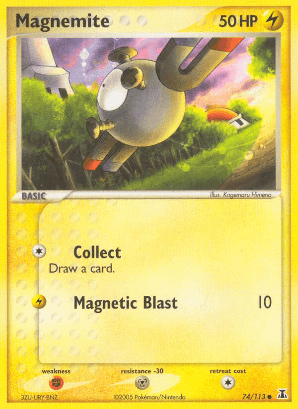 Magnemite, card 74 from Delta Species